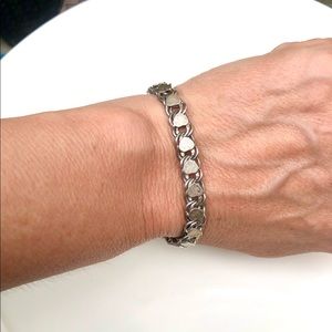 Silver Heart Chain Bracelet